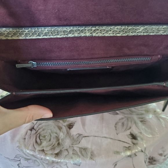 Coach Hutton Shoulder Bag Neutral Snakeskin - Picture 8 of 9